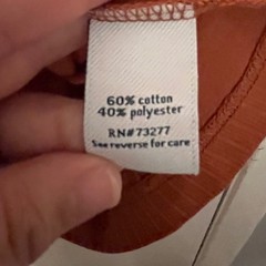 Croft & Barrow Mens XXL Burnt Orange Ribbed Short Sleeve Easy Care Tee RN73277