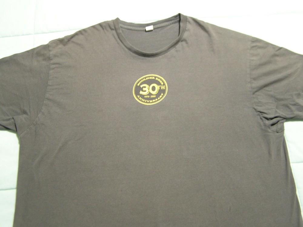 Flashback Ale Boulder Brewery 30th Anniversary T-Shirt Charcoal Gray Size 2XL