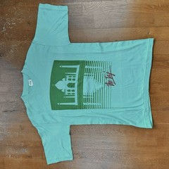 Vintage Yatri India Tag Mahal Cyan Single Stitch Tourist T Shirt Size Large 90s
