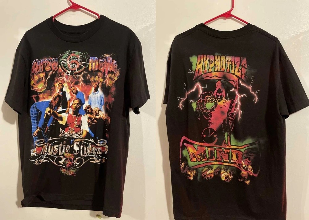 Collection Three 6 Mafia Band 2 Sides Rap HipHop Black S to 5XL Shirt CM392