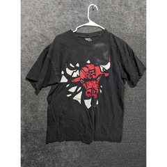 Gemrock Chicago Bulls Graphic T-Shirt Mens XL Black Red NBA Basketball Tee