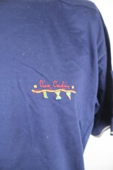 Pierre Cardin Mens T-Shirt Cotton Light Logo Vintage Blue Size 50 Regular Fit