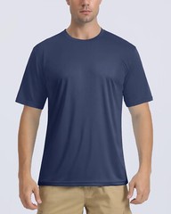 UPF50+ Men’s UV Shirts Short Sleeve Quick Dry Performance Gym Workout Athletic T
