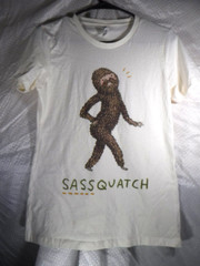 Funny Sass Quatch Sasquatch Cartoon Cream Colored Medium T-shirt