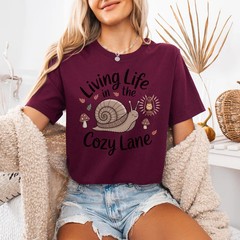 Autumnal Coffee Comfort Tee Cozy Lifestyle Shirt Fall Season Gift