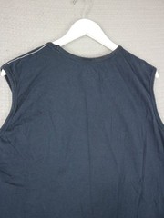 Arie Sleveless Grunge Y2K Style Tank Top Cotton Shirt Navy