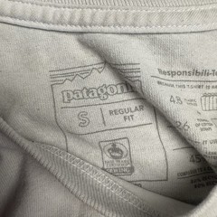 Patagonia T-Shirt with Chest Pocket – Blue – Large Graphic on Back – Men’s Small