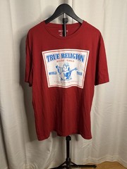 True Religion Budda World Tour Tee Men’s 3XL Short Sleeve Red Pullover Shirt