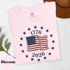 USA Flag 250 Years Shirt 1776 to 2026 Patriotic Anniversary Graphic Sweatshirt
