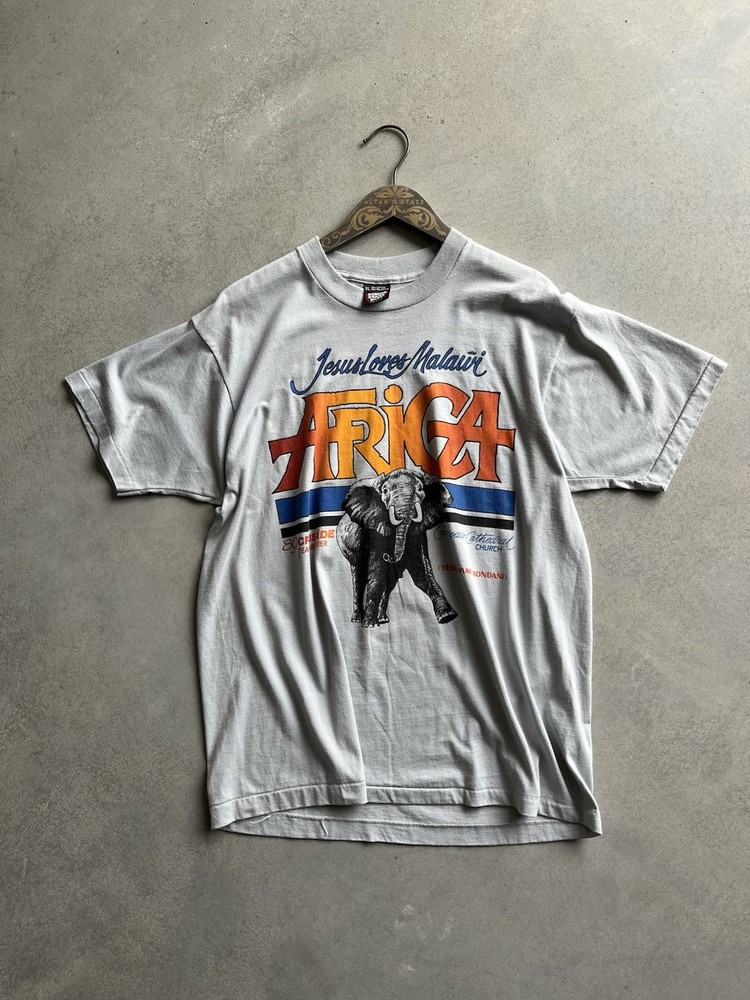1989 Elephant Grayish Blue Tee