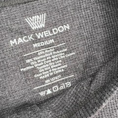 Mack Weldon Waffle Knit Henley Mens Medium Wool Blend Long Sleeve Thermal 2 Pack