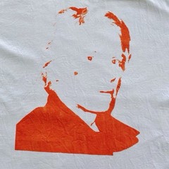 Calvin Klein Jeans Andy Warhol Portrait Graphic T-Shirt White Size L Rare