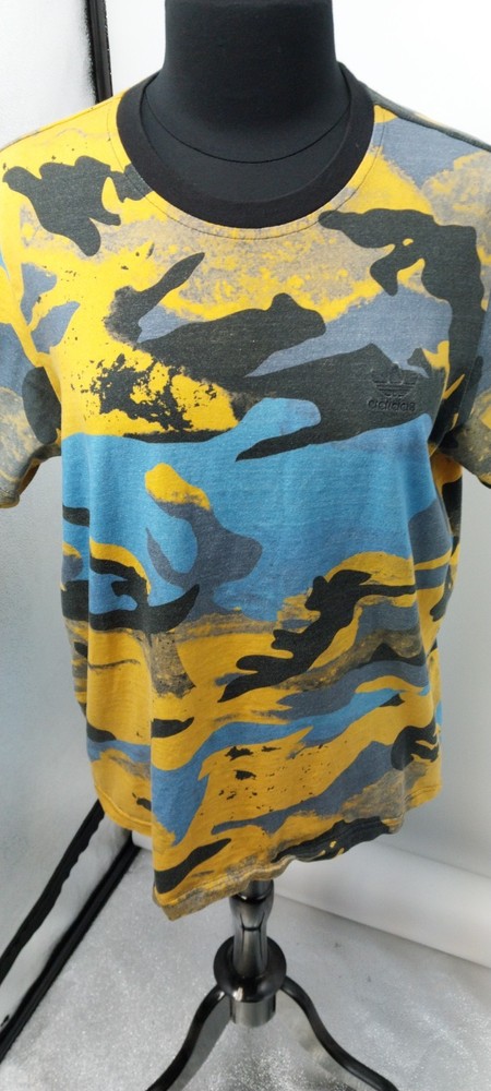 ADIDAS T-SHIRT CAMO AOP TEE MULTICOLOR HK2801 MENS SZ LG
