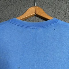VTG 80s Faded Selvedge Front Pocket Worn Cotton Blank Single Stitch T-Shirt 2XL