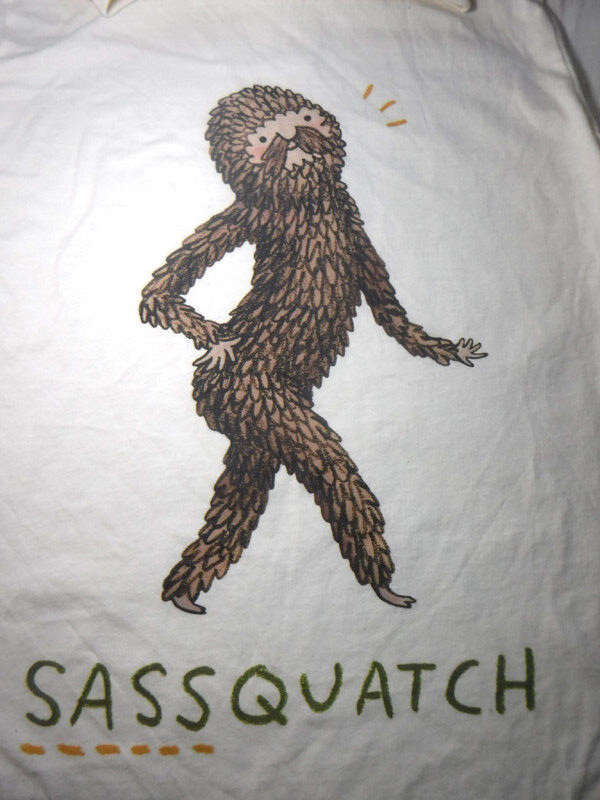 Funny Sass Quatch Sasquatch Cartoon Cream Colored Medium T-shirt