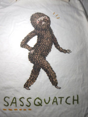 Funny Sass Quatch Sasquatch Cartoon Cream Colored Medium T-shirt