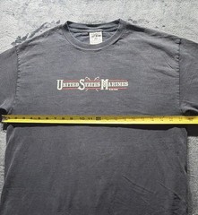 Vintage United States Marines The Power & The Glory Faded Black T-Shirt Sz. Lrg.