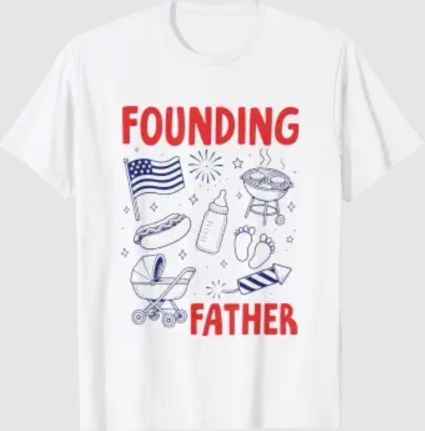 Fathers Day Pregnancy Announcement Baby Founding Fathers T-Shirt