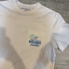 Chubbies Men’s Graphic T-Shirt The Weekender Short Sleeve Size Small White/Blue