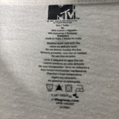 MTV Logo Colorful Unisex Tshirt Short Sleeve Size XL