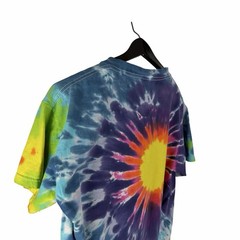 Vintage 90s Delta Pro Weight Tie Dye Hippie Style Blank Shirt Size M