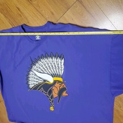Men’s 6X Graphic T Shirt Viking Warrior Horn Helmet Big & Tall Purple Yellow BLK