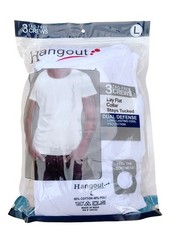 Men’s 6-Pack White Crew-Neck T-SHIRTS ” TAGLESS-COTTON”
