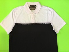 MICHAEL KORS Men’s Polo Short Sleeve T-Shirt SMALL White/Black MSRP $89.50 NEW