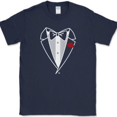 TUXEDO T-Shirt Funny Costume Formal Humor Joke Gift Marriage Novelty Tee