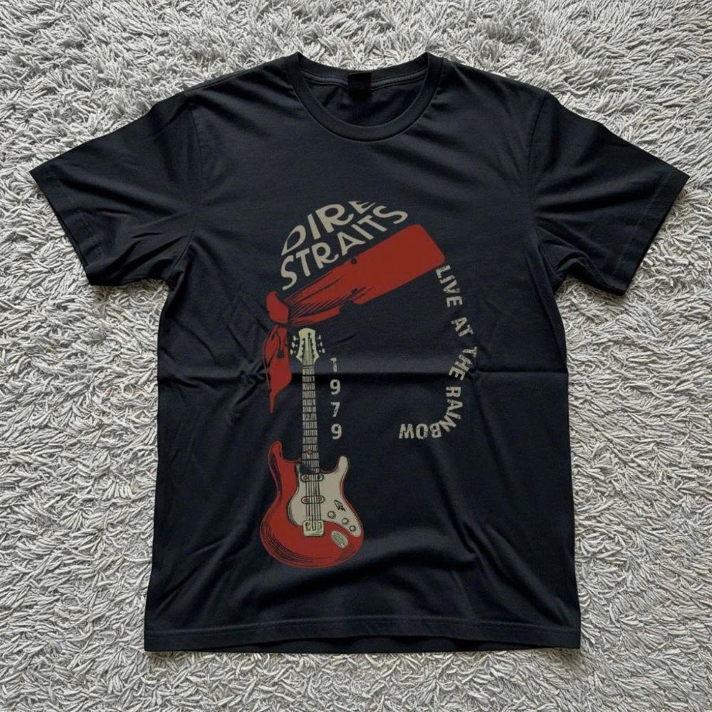 Dire Straits Live at the Rainbow Tee Vintage Rock Guitar Design VK09722