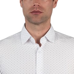 Nautica Men’s Performance Slim Fit Dress Shirt, White, M (15-15.5, 32/33)