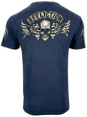 Affliction Men’s T-shirt Heir Of Souls Skull, Biker Tattoo