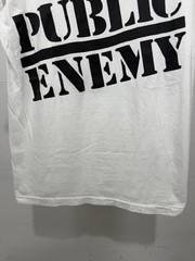 Vintage Public Enemy Shirt Large 1980s White