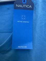 NEW Nautica Performance Mens Blue T-Shirt 2XL V Neck Short Sleeve NWT $44.50