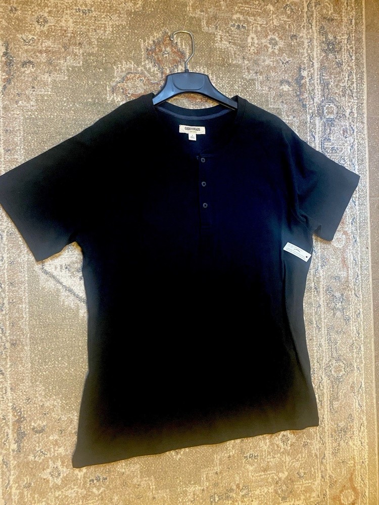 Goodthreads Sift Cotton Button Vintage Wash black Shirt Large – New