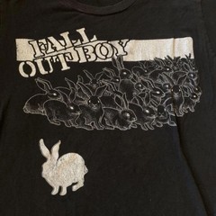 Fall out boy Rabbits unisex black t-shirt VK07442