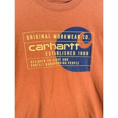 Carhartt Mens Relaxed Fit Graphic T-Shirt Burnt Orange Short Sleeve Large