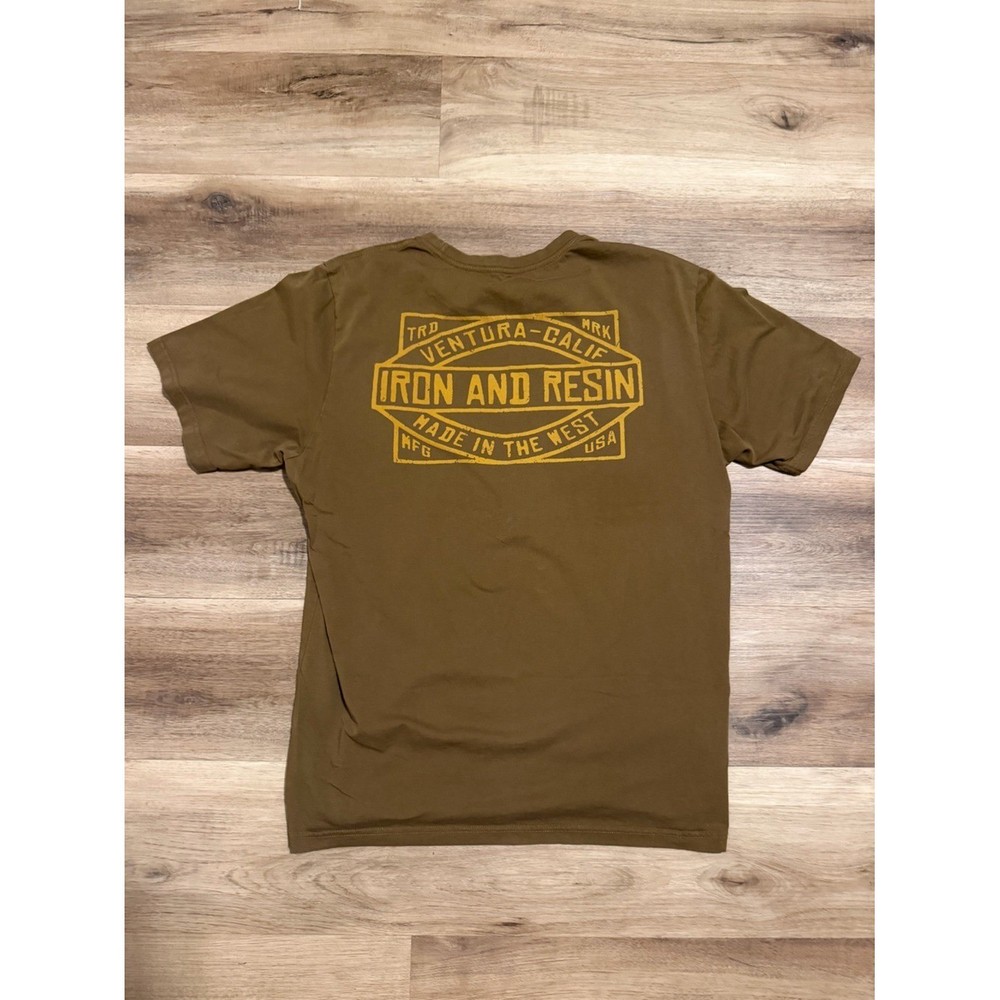 Iron Resin Men’s 100% Organic Cotton T-shirt XL Brown Lightweight