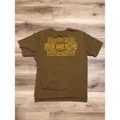 Iron Resin Men’s 100% Organic Cotton T-shirt XL Brown Lightweight