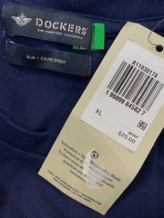 Dockers Men’s Blue Slim-Fit Short Sleeve Graphic Logo T-Shirt Tee Size XL