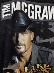 2011 Tim McGraw Tour Black Shirt Size XL Luke Bryan The Band Perry