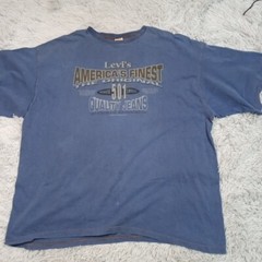 Vintage Levi’s Mens Shirt Blue L Tee 90’s 501 Strauss Co. San Francisco