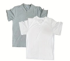 AGH Men’s 3 or 4-Pack Undershirts Stretchy Cotton Spandex T-Shirts V-Neck