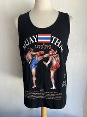 MUAY THAI Official MMA “Kick” Boxer Martial Arts Tank Top T-Shirt Size Large