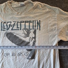 Vintage Led Zeppelin T-Shirt Adult XL White Hanes 2005 Myth Gem Band – Read