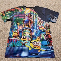 Despicable Me Minions Shirt Mens XL Colorful Neon City Universal Japan Exclusive