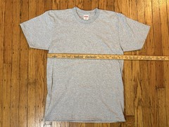 Supreme New York Gray Blank Shirt USA Hypebeast Skateboarding Size M NWOT