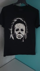 Halloween Michael Myers Mask Black T Shirt Men’s Size Large