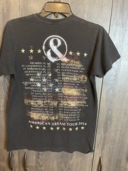 Of Mice And Men American Dream Tour 2014 Black Graphic Band Shirt Adult Small