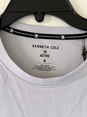 Kenneth Cole Medium Active Tech T-Shirt Alps Gray Stretch $49